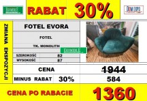 Bydgoskie Meble - Evora Fotel podstawa metalowa, tk.monolith